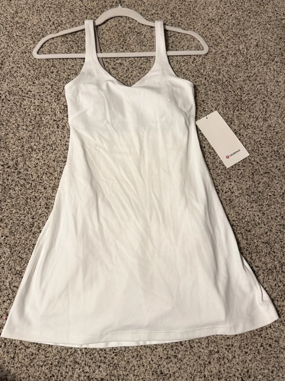 NWT lululemon athletica White Sleeveless Fit-and-Flare Active Dress